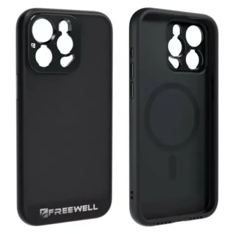 FREEWELL Sherpa hrbtni ovitek iPhone 15 Pro Max črn