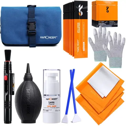 K-F CONCEPT 23-in-1 lens and sensor cleaning kit + 15 ml cleaning fluid