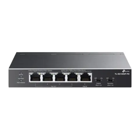 TP-LINK TL-SG1005P-PD 5-Port Gigabit Desktop PoE+ Switch