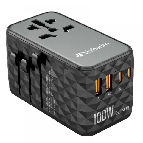 VERBATIM UTA-06 Univerzális adapter 2x USB-A 2x USB-C