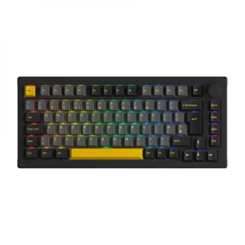 AKKO 5075S Cream Yellow RGB ISO-UK Angol fekete