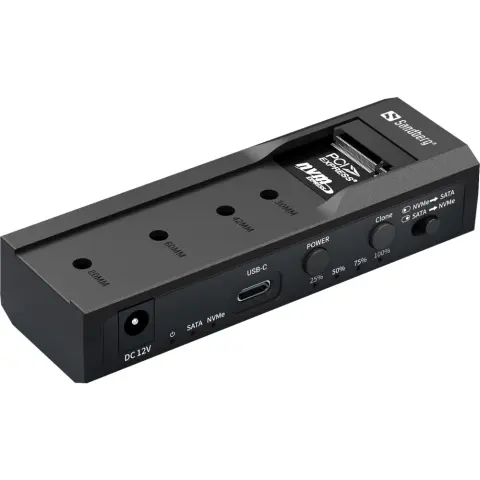 SANDBERG USB-C-A 3.2 Cloning and Docking M.2 NVMe SATA black