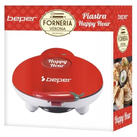 BEPER P101CUD600 Quesadilla/panzerotti sütő 900W piros/fehér