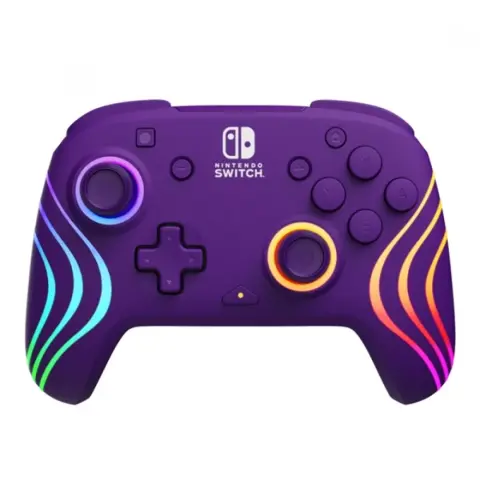 PDP Afterglow Wave RGB LED wireless controller Switch purple