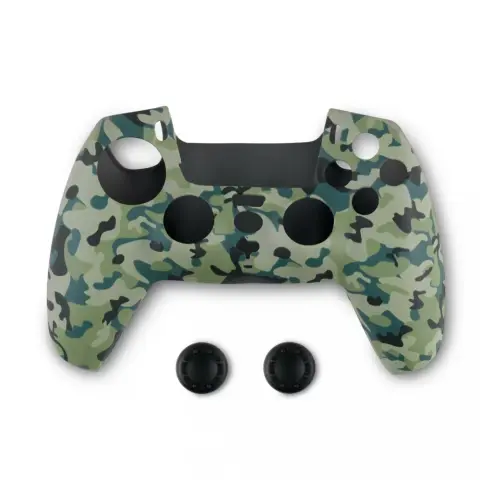 SPARTAN GEAR Controller Silicon Skin Cover and Thumb Grips PS5 Green Camo
