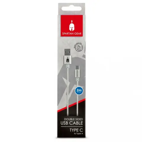 SPARTAN GEAR USB-C cable 2m white