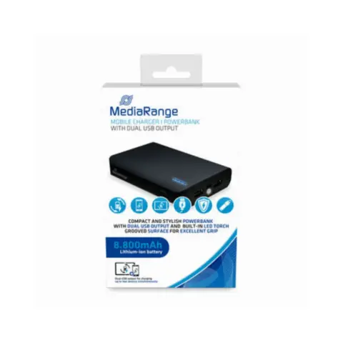MEDIARANGE MR752 Powerbank 8800mAh fekete