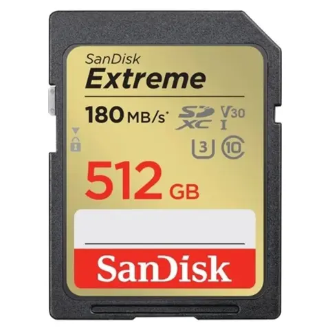 SANDISK Extreme 512GB SDXC 130 MB/s SDSDXVV-512G-GNCIN