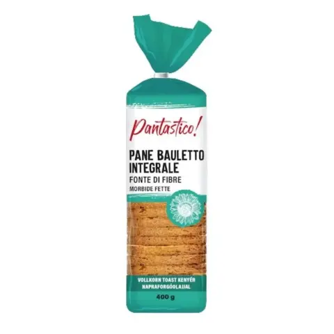 Pantastico teljes kiőrlésű toast kenyér 400 g