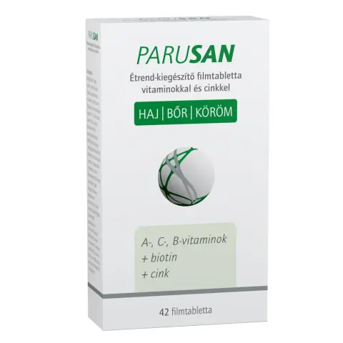 Parusan haj bőr köröm vitamin cinkkel étrend-kiegészítő filmtabletta 42 db