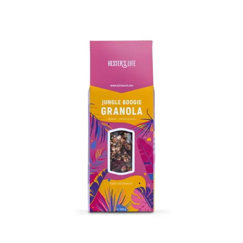 Hesters Life jungle boogie áfonyás-málnás granola 300 g