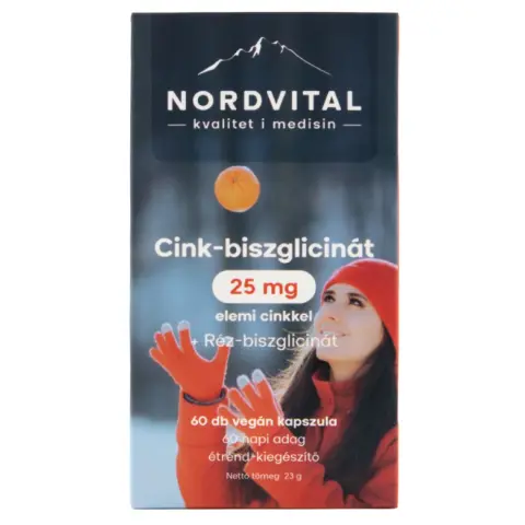 Nordvital cink-biszglicinát+réz kapszula 60 db