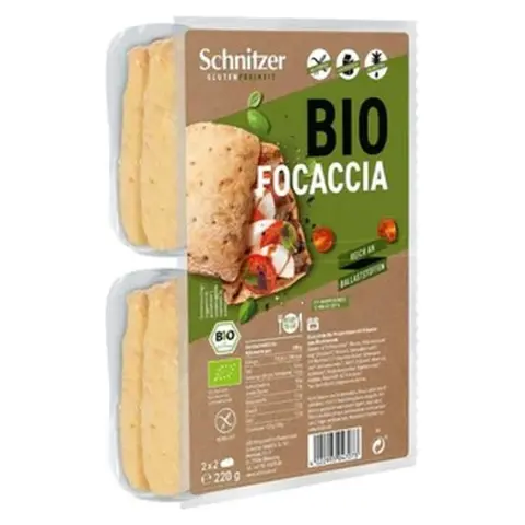 Schnitzer bio gluténmentes focaccia 220 g