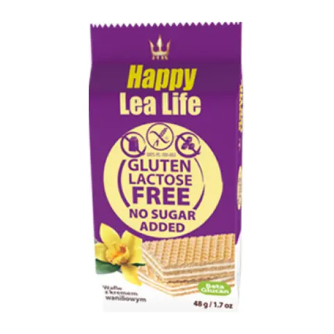 Lea life mini vaníliás ostyaszelet hozzáadott cukor- glutén- laktóz nélkül 48 g