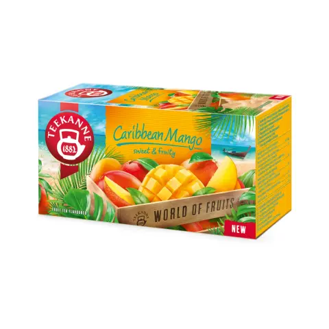 Teekanne world of fruits caribbean mangó ízű gyümölcstea 20x225g 45 g