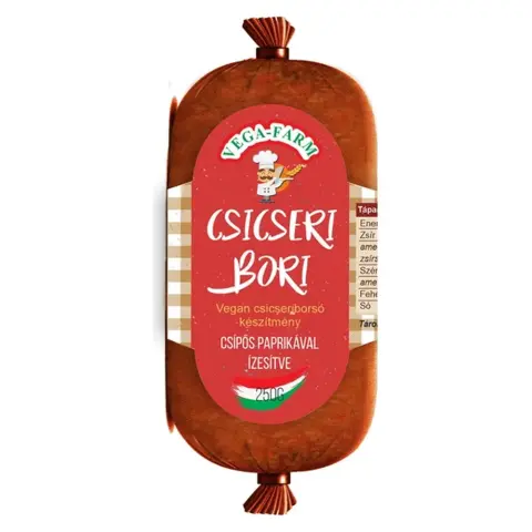 Vega Farm csicseri bori füstölt vegan csicseriborsó készitmény csípős paprikával 250 g