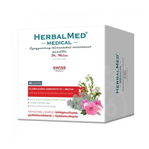 Herbalmed medical torokfertőtlenítő pasztilla 40 db