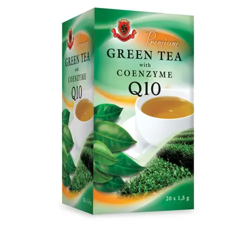 Herbex prémium tea zöldtea q10-zel 20x15g 30 g