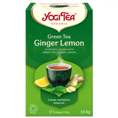 Yogi bio tea zöld tea gyömbérrel citrommal 31 g