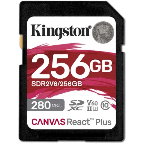 KINGSTON Canvas React Plus V60 256GB SDXC 150 MB/s SDR2V6/256GB