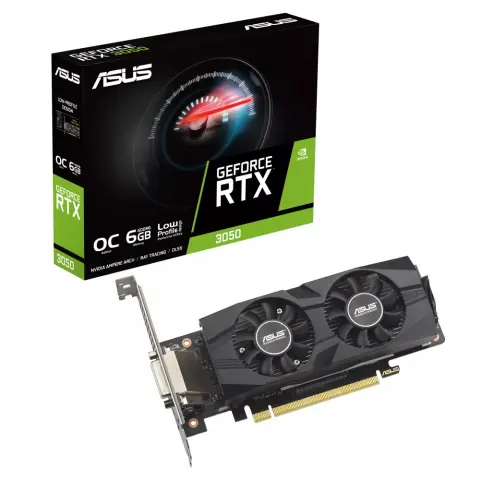 ASUS RTX3050-O6G-LP-BRK GeForce RTX 3050 6GB GDDR6 LP BRK OC PCIE