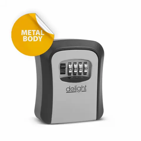 DELIGHT Schlüsseltresor Metall 115 x 95 x 40 mm