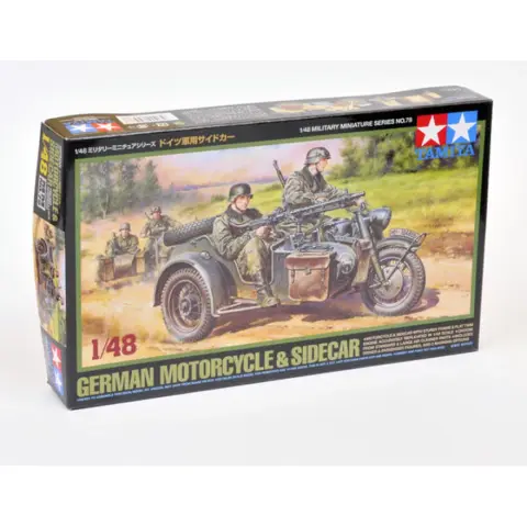 TAMIYA German Bike & Sidecar - 2 figur