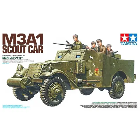 TAMIYA M3A1 Scout Car - 5 figures