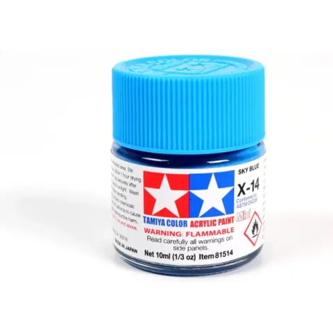 TAMIYA Mini Acrylic X-14 Sky Blue 10 m