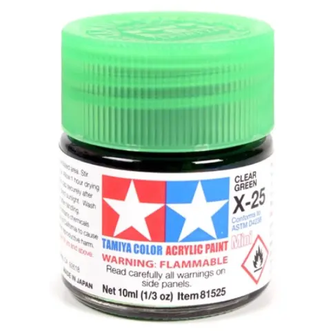 TAMIYA Mini Acrylic X-25 Clear Green 1