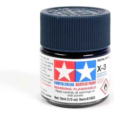 TAMIYA Mini Acrylic X-3 Royal Blue 10m