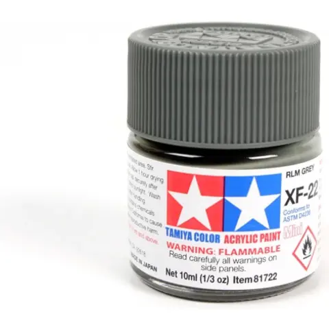 TAMIYA Mini Acrylic XF-22 Flat RLM Gre