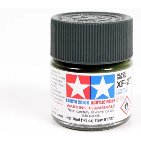 TAMIYA Mini Acrylic XF-27 Flat Black G