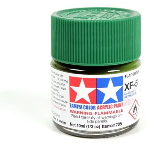 TAMIYA Mini Acrylic XF-5 Flat Green 10