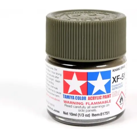 TAMIYA Mini Acrylic XF-51 Flat Khaki D