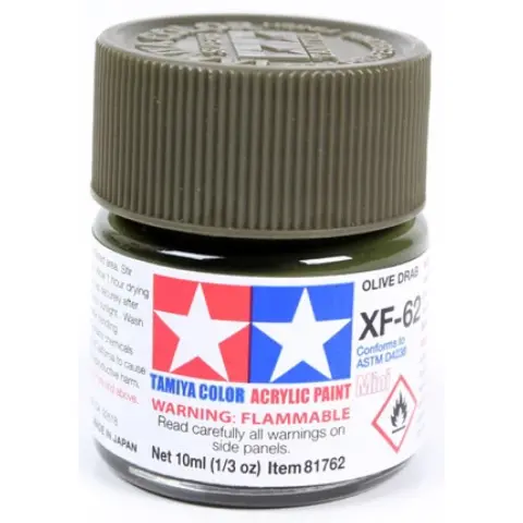 TAMIYA Mini Acrylic XF-62 Olive Drab 1
