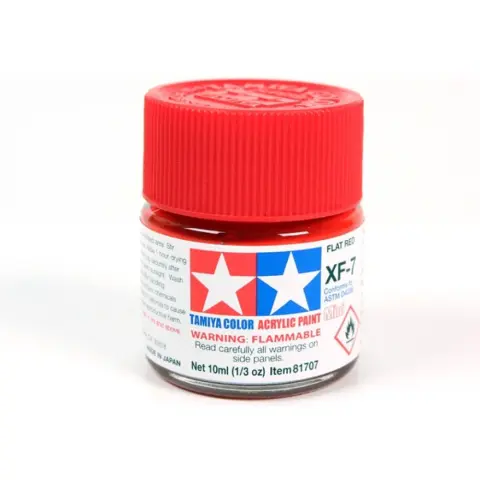 TAMIYA Mini Acrylic XF-7 Flat Red 10 m