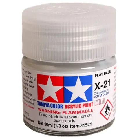 TAMIYA X-21 Flat Base - Acrylic Paint 10ml