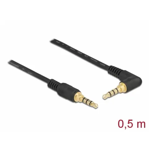 DELOCK Jack Összekötő Fekete 50cm 85607