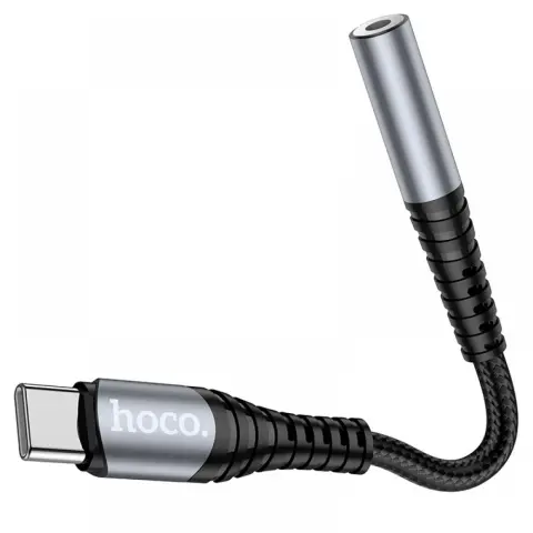 HOCO USB 2.0 Type C Jack transformator Crna-Siva 10cm LS33