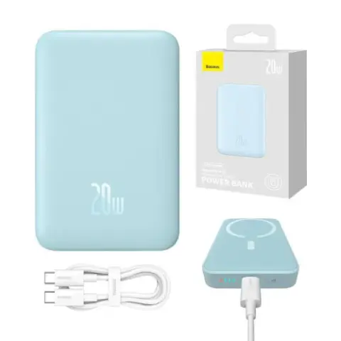 BASEUS PPCX110103 Magnetic Mini Power Bank 10000mAh 20W kék
