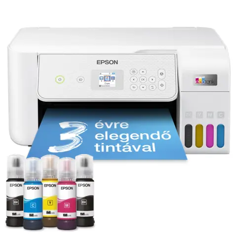 EPSON EcoTank L3286 színes MFP WiFiUSB 8100/6500 oldal tintával
