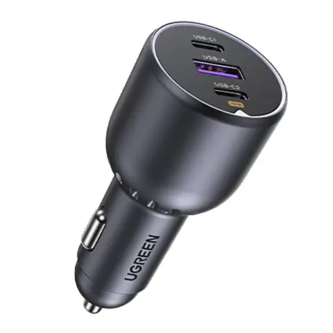 UGREEN EC705 Autós töltő 2x USB-C 1xUSB 130W fekete