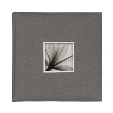 DÖRR Fotóalbum ablakos beragasztós 34x34cm 30 lap / 60 oldal szürke