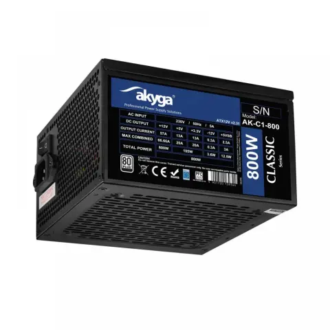 AKYGA AK-C1-800 800W 80 Plus White tápegység