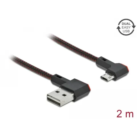 DELOCK USB Micro USB Átalakító Fekete 2m 85273