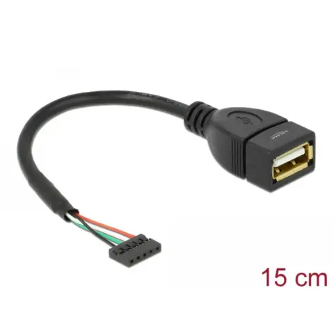 DELOCK USB Pin header Átalakító Fekete 15cm 84831