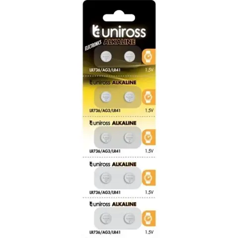UNIROSS LR41/AG3 1.5V alkáli gombelem (CR) 10db