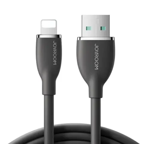JOYROOM USB Lightning Töltő/adat Fekete 1.2m 6941237101228