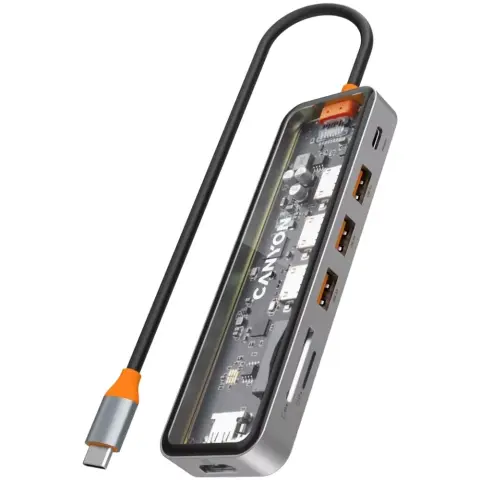 CANYON 7 Port USB-C HUB DS-13 fekete